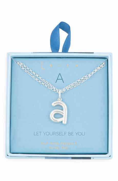 Leith Lowercase Initial Bubble Pendant Necklace