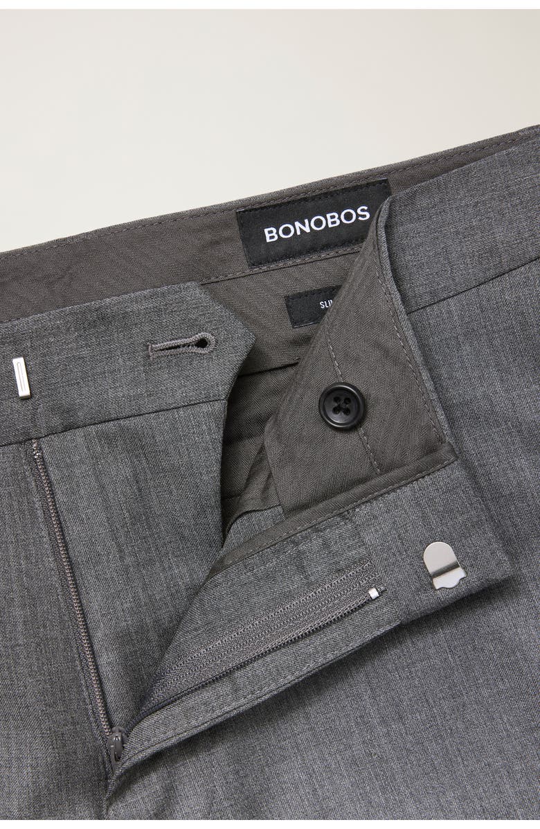 Bonobos Jetsetter Flat Front Stretch Wool Dress Pants, Alternate, color, Grey