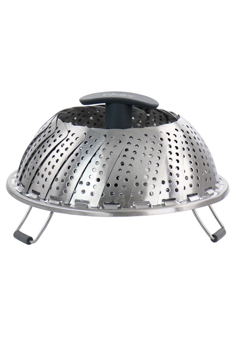 Bluemarine Expandable Stainless Steel Steamer Basket, Main, color, Silver