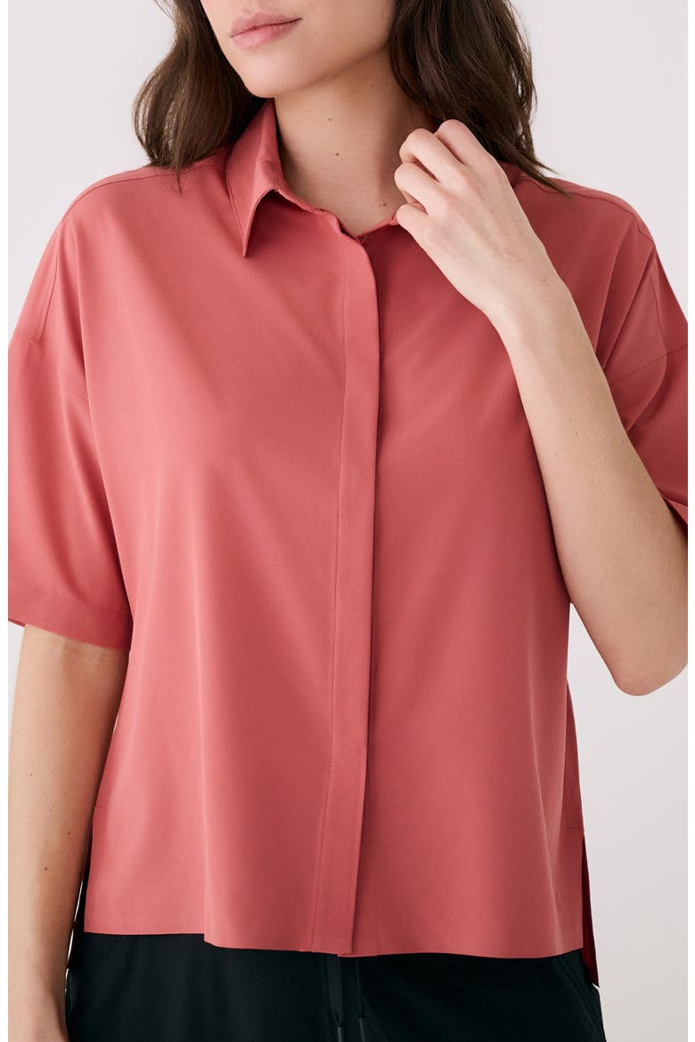 Olivie Boxy Shirt, Main, color, TERRA ROSA