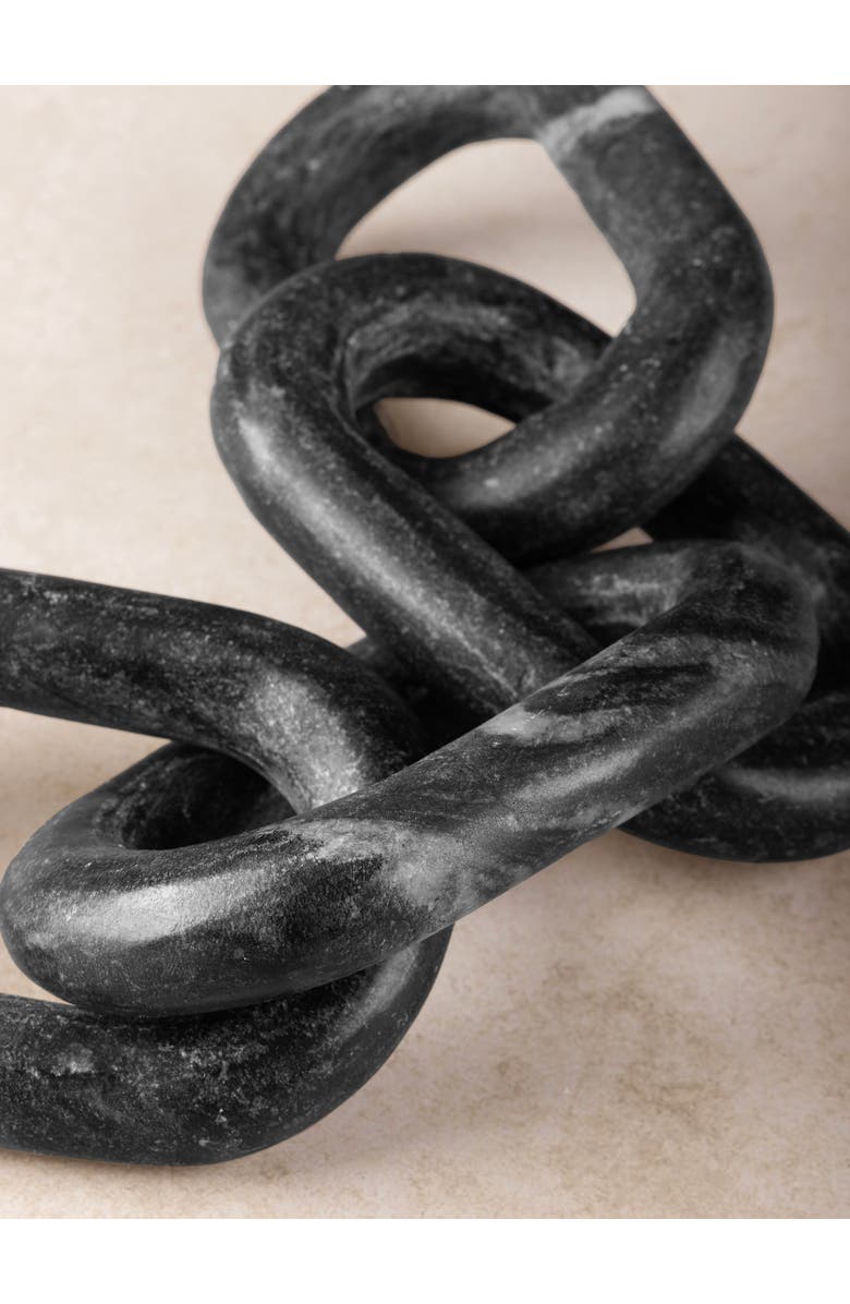GAURI KOHLI Eternity Marble Links Decorative Chain, Alternate, color, Black