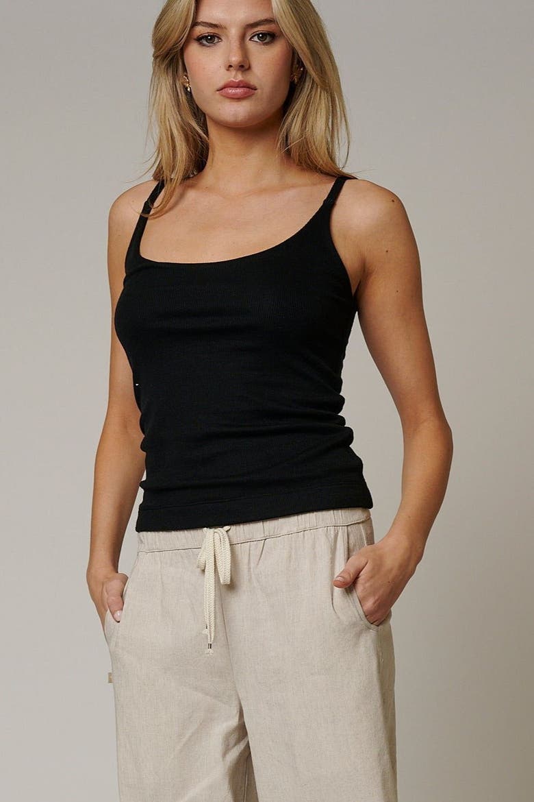 Womens Tank Top, Alternate, color, Matte Black
