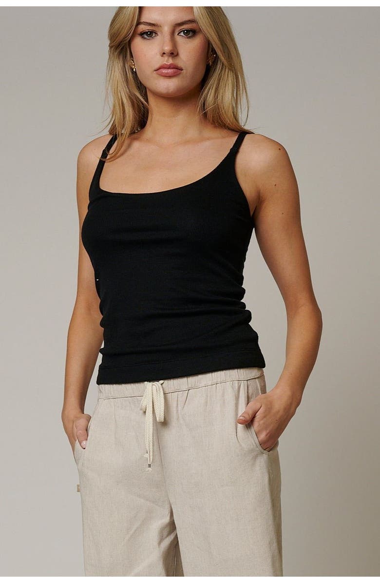 LEISURE LAB Womens Tank Top, Alternate, color, Matte Black