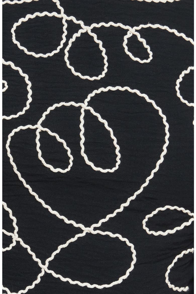 Long Sleeve Woven Top, Alternate, color, BLACK