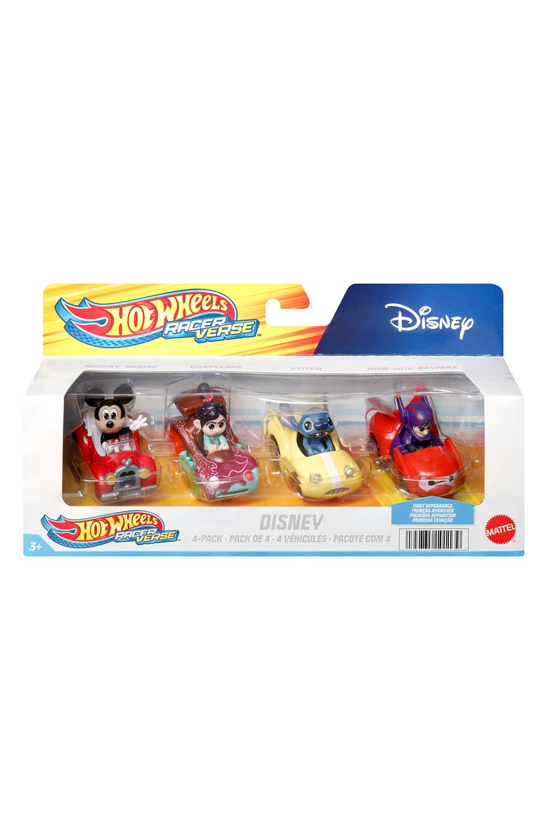 Mattel Hot Wheels<sup>®</sup> RacerVerse Disney<sup>®</sup> 4-Pack Cars, Alternate, color, 