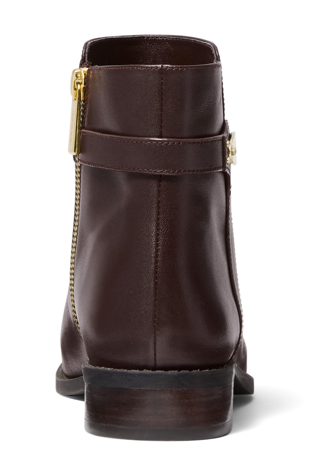 Finley Flat Leather Boot, Alternate, color, CHOCOLATE