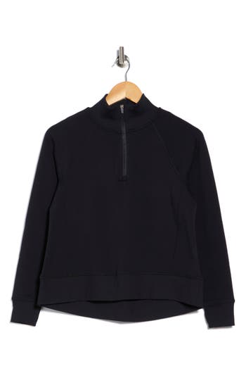 Marika Mia Quarter Zip Sweatshirt In Black