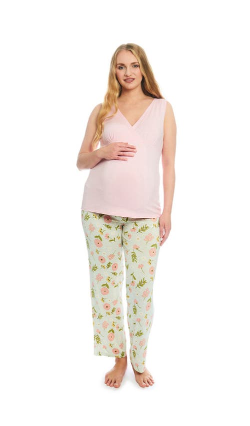 Everly Grey Analise During & After 5-piece Maternity/nursing Sleep Set For Mom & Baby In Multi