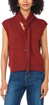 Vince Camuto Scarf Tie Sweater Vest