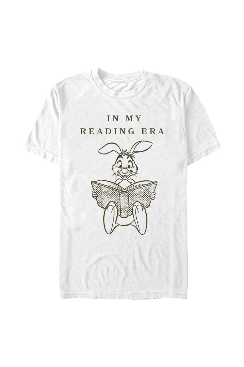 Men's Rabbit In My Reading Era Short Sleeve T-Shirt, Main, color, White