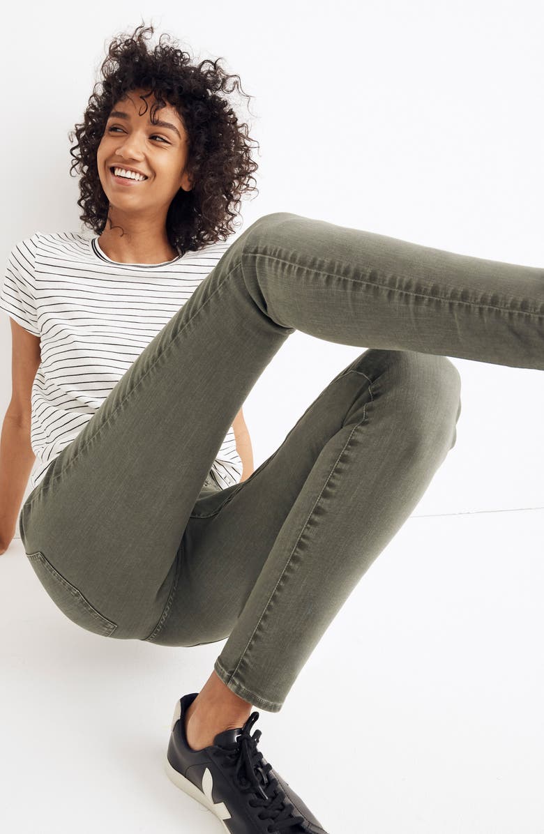 Madewell 9-Inch Garment Dyed Button Front Skinny Jeans, Alternate, color,