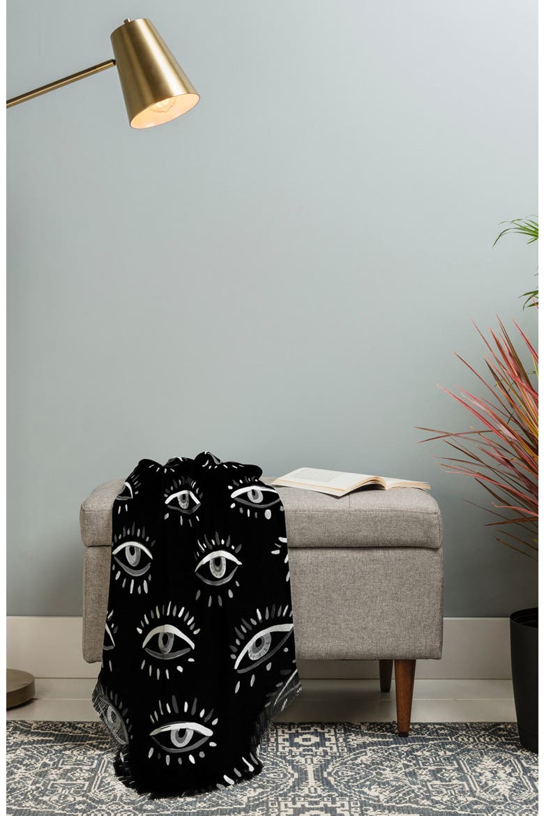 Avenie Mystic Eye Throw Blanket, Alternate, color, MULTI
