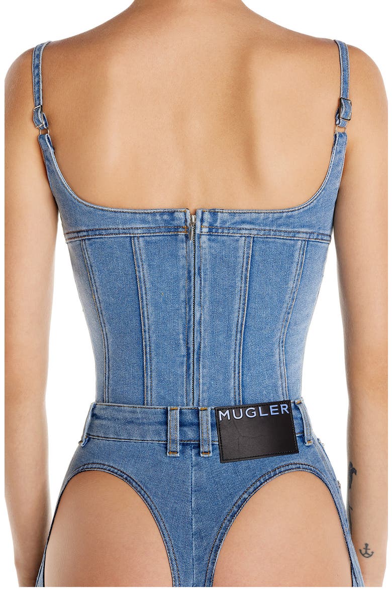 Illusion Cutout Corset Top, Alternate, color, B6401 MEDIUM BLUE / NUDE 01