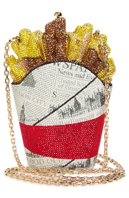 Judith Leiber Couture French Fries & Chips Crystal Embellished Clutch