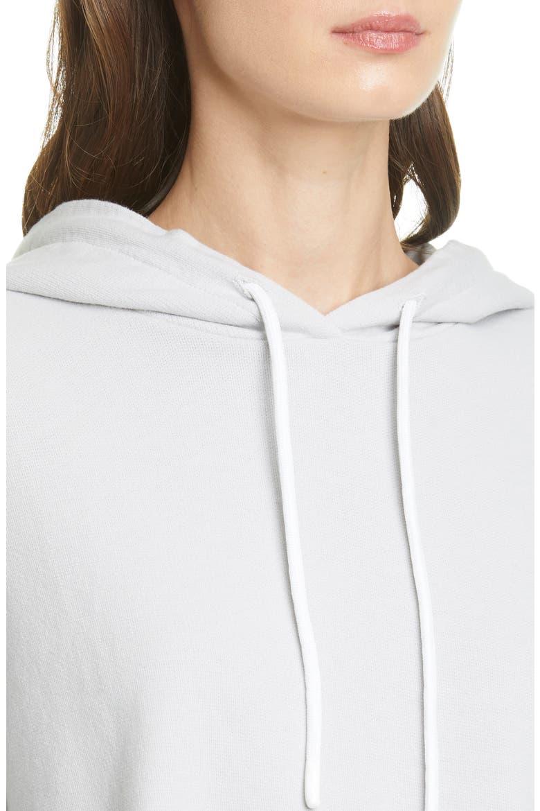 Milan Crop Distressed Hoodie, Alternate, color, WHITE STONE