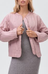 MANGO TEEN Floral Embroidered Padded Bomber Jacket