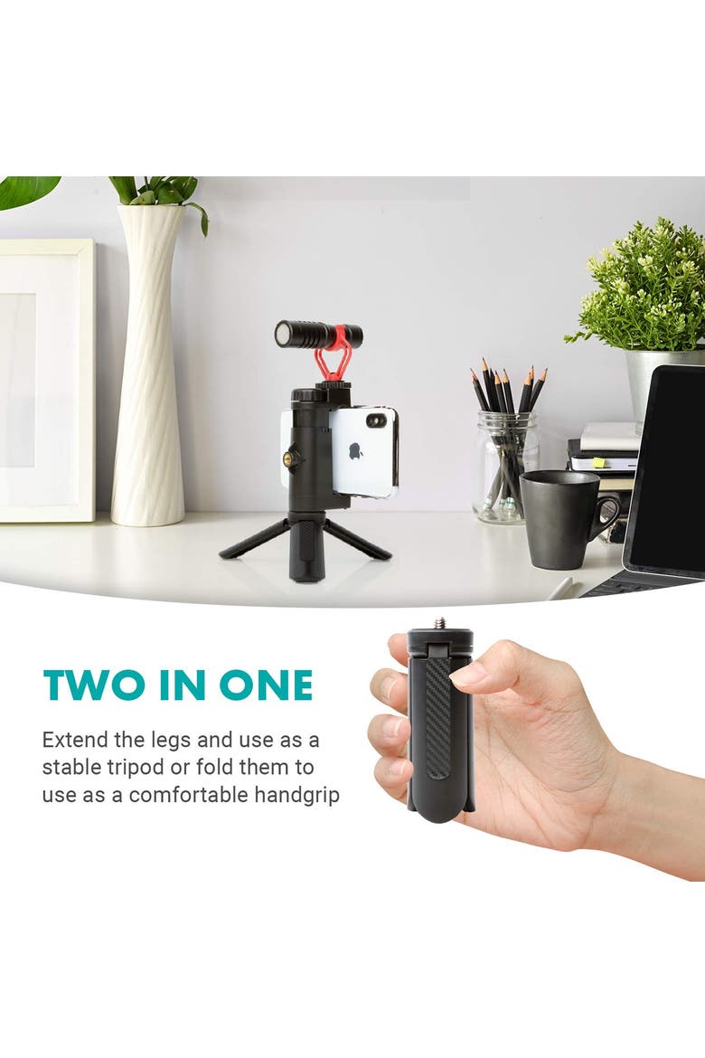 TR-1 Compact Mini Tabletop Tripod/Hand Grip, Alternate, color, Black