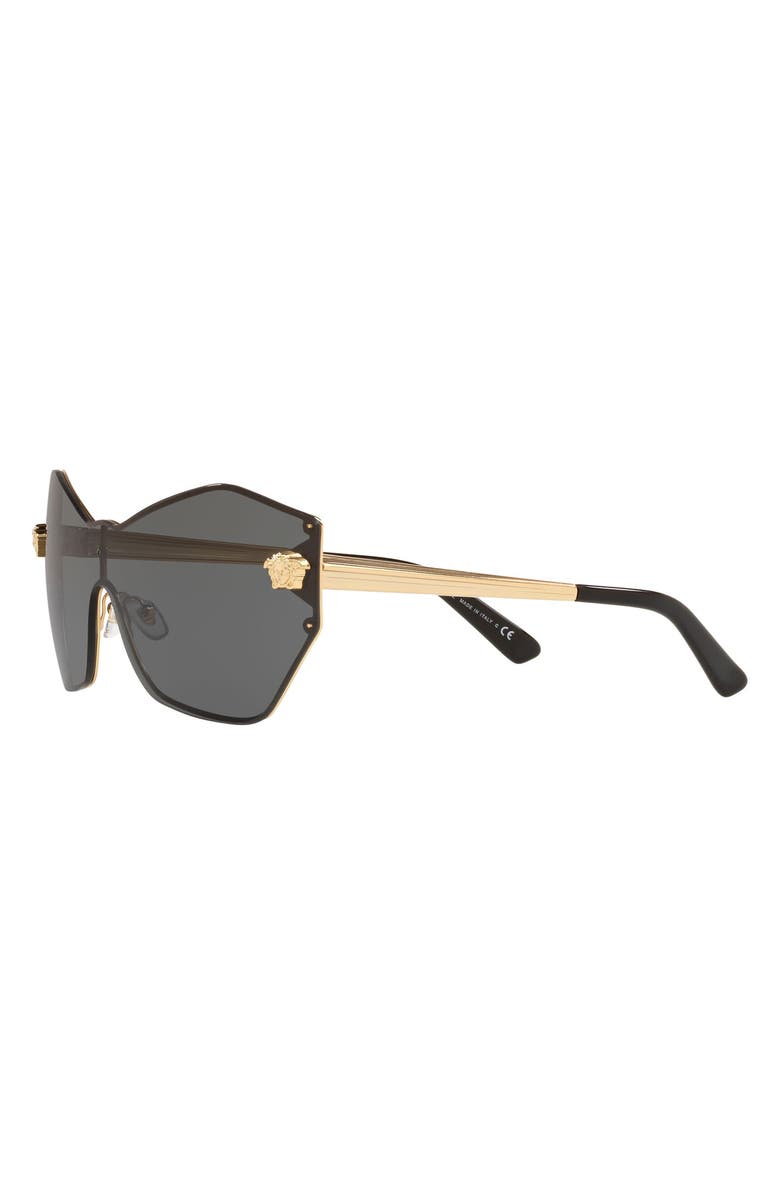 Versace Gradient Shield Sunglasses, Alternate, color, Gold