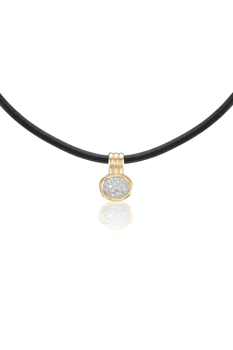 Pavé Diamond Mini Scuba Choker, Main, color, Yellow Gold