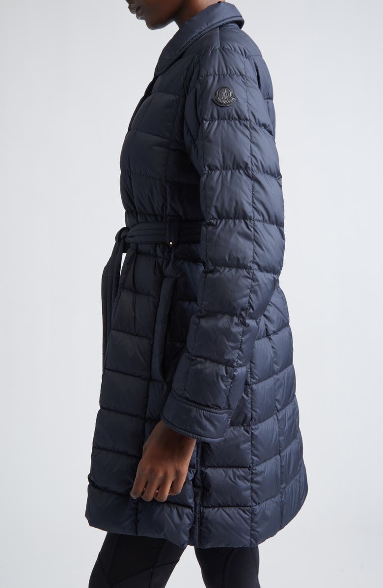 Moncler Gresillon Water Resistant Down Long Coat, Alternate, color, Night Sky