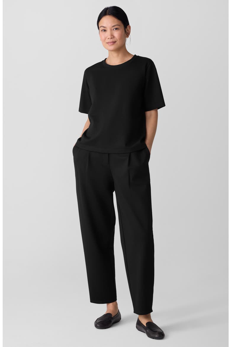 Ankle Lantern Ponte Pants, Alternate, color, BLACK