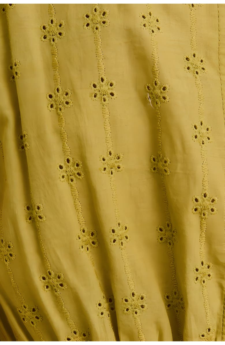 Knit and Lounge Smocked Waist Mini Dress with Ruffled Hem, Alternate, color, Yellow