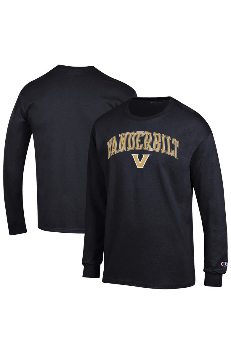 Champion Men's Champion  Black Vanderbilt Commodores Arch Over Logo Long Sleeve T-Shirt, Alternate, color, Black