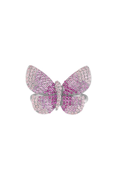 Cubic Zirconia Butterfly Ring