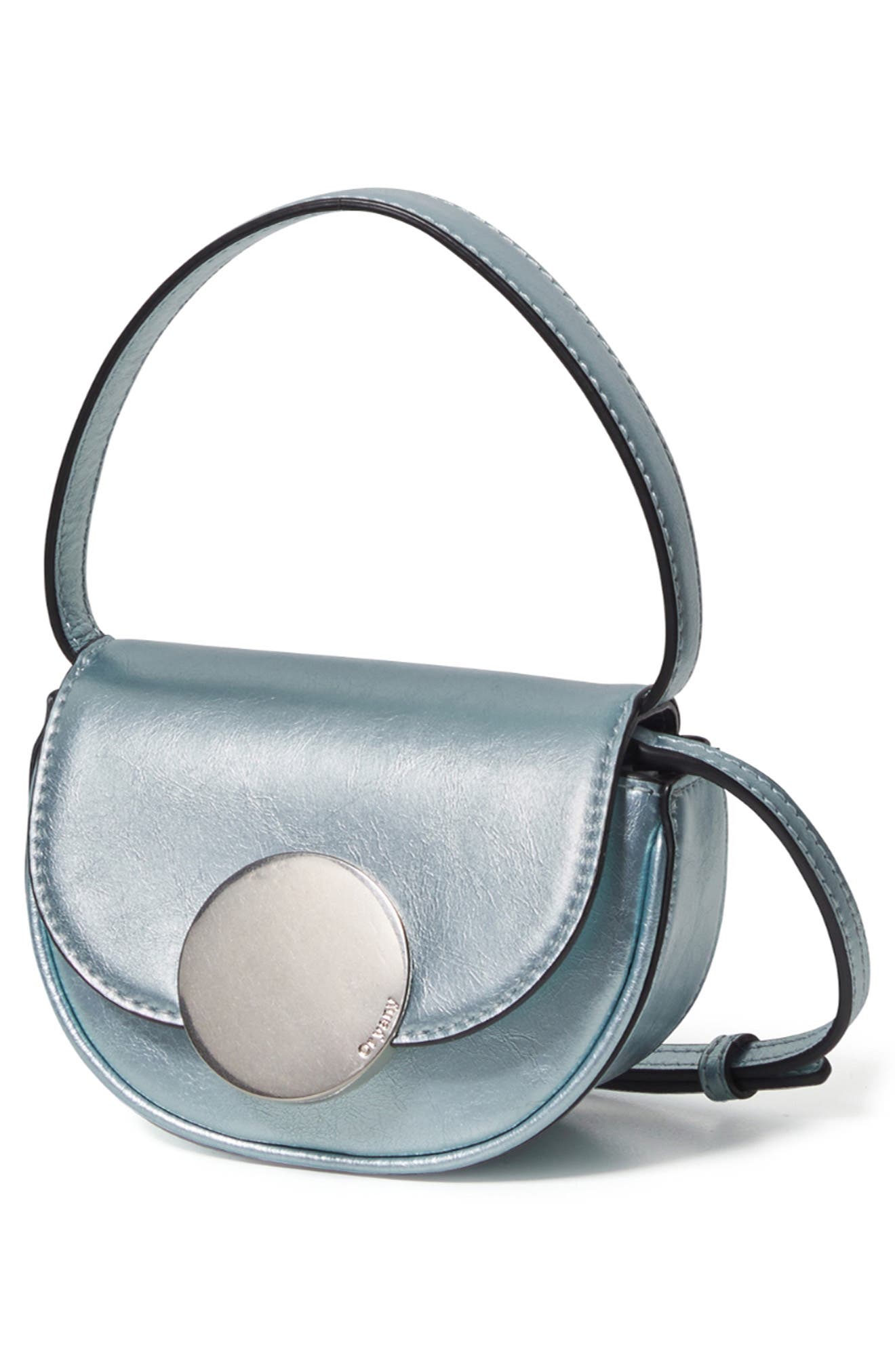 Oryany Petite Lottie Leather Top Handle Bag, Alternate, color, Blue Silver