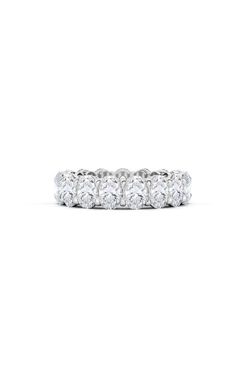 Oval Cut Lab Created Diamond Eternity Band