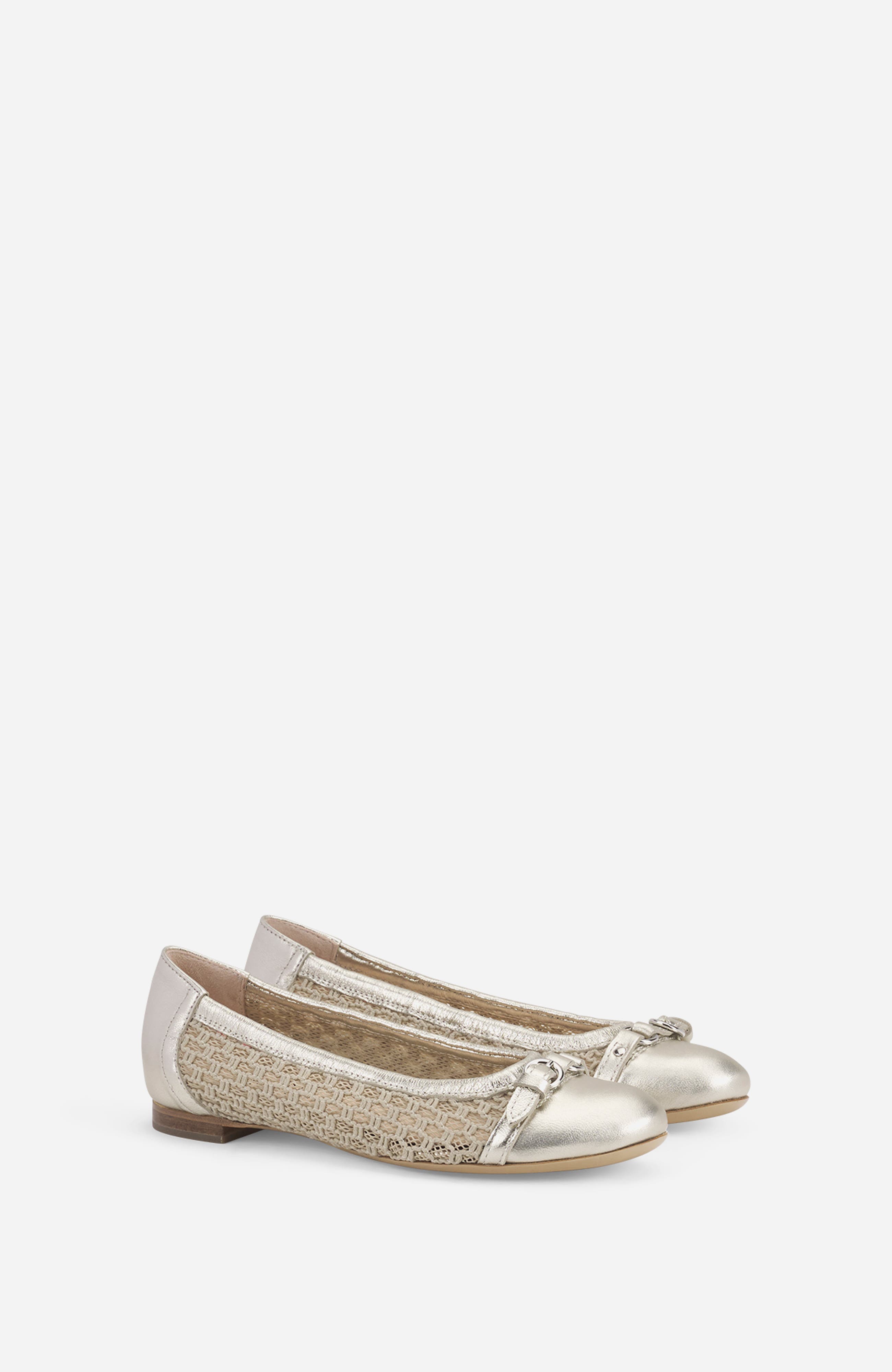 AGL Monia Ballet Flat, Alternate, color, Platinum Fabric