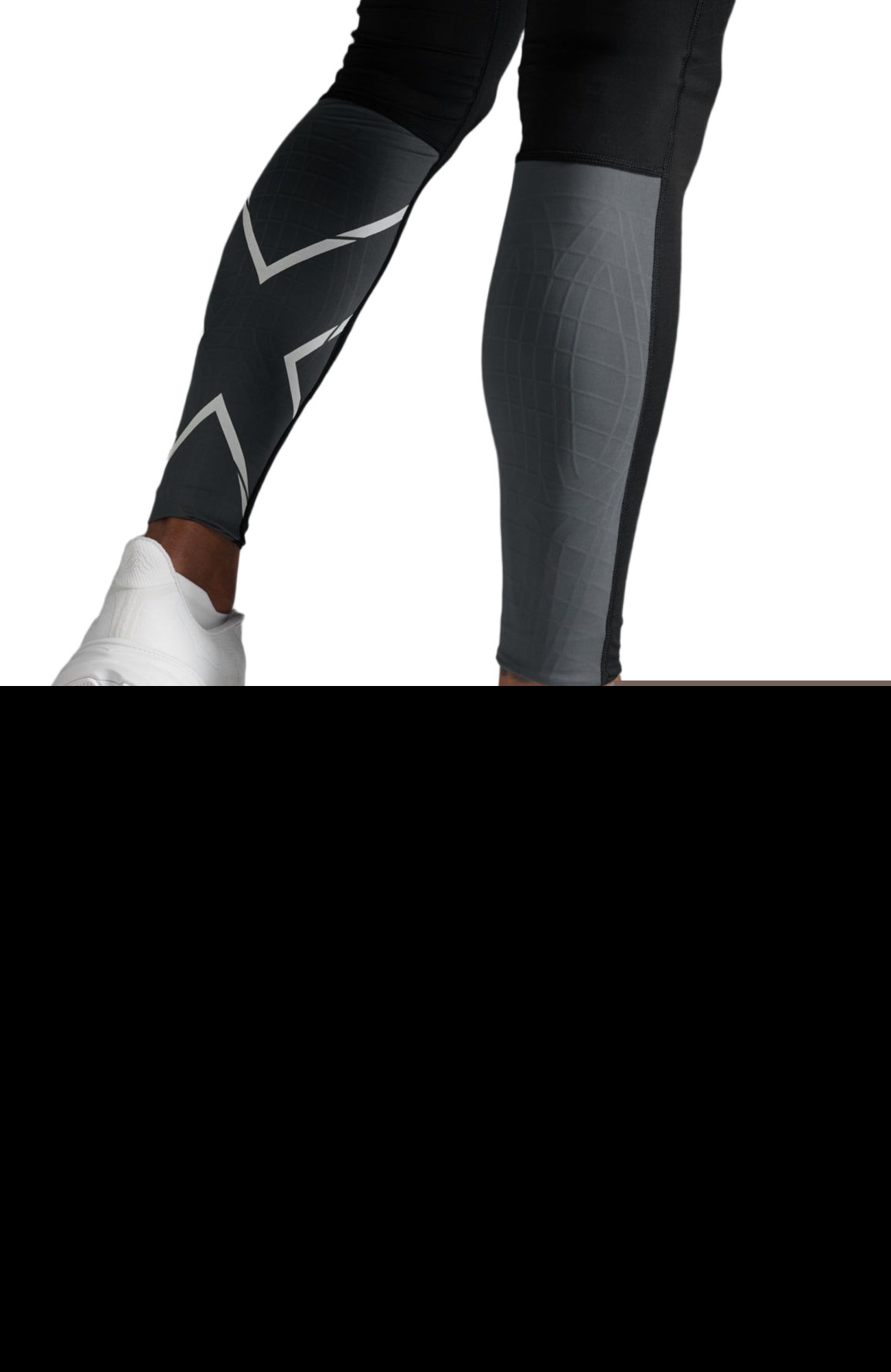 2XU Light Speed React Comp Tights, Alternate, color, Black/White Reflective