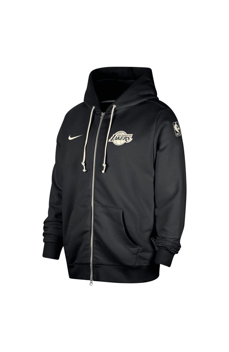 Nike Men's Nike Black Los Angeles Lakers Authentic Standard Issue Full-Zip Hoodie Jacket, Alternate, color, Black