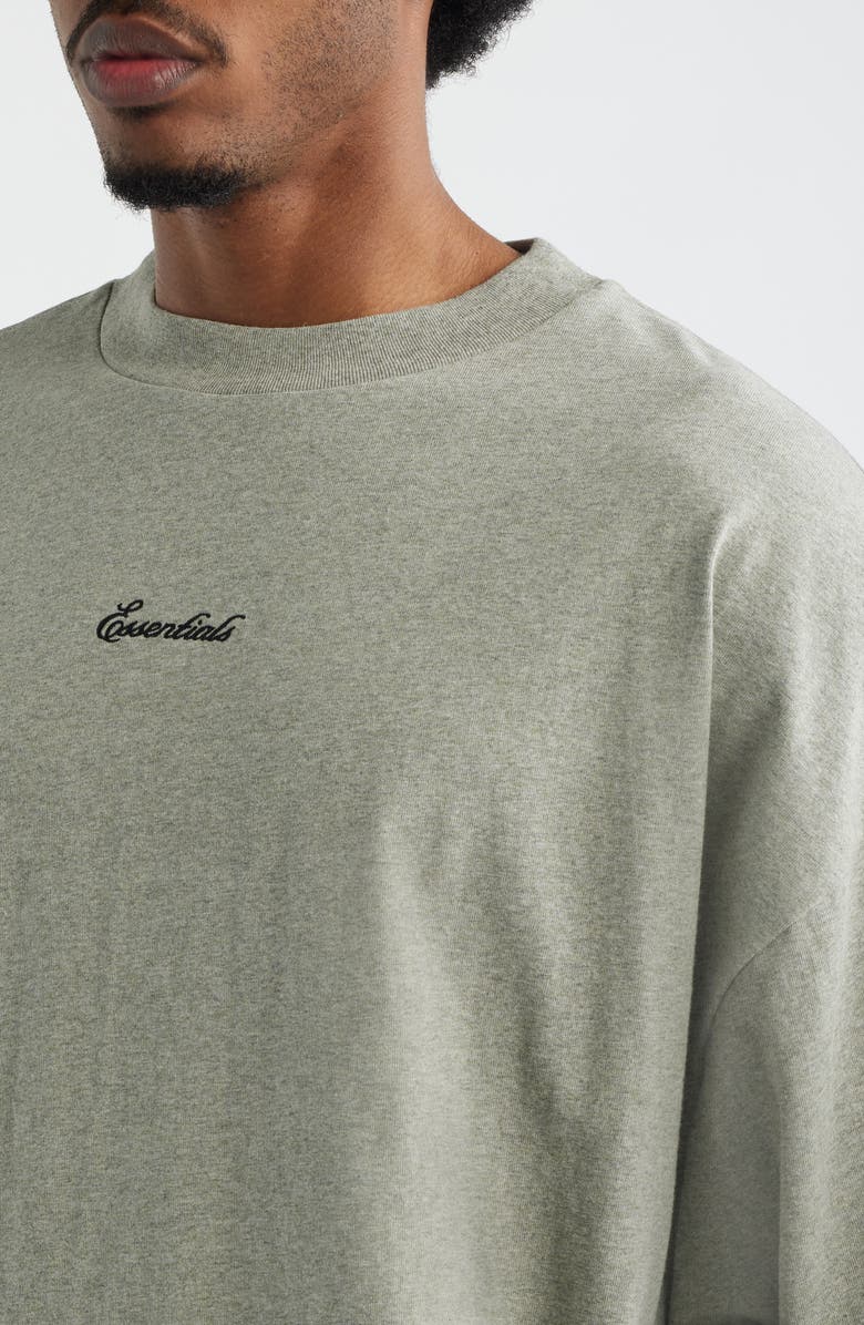 Fear of God Essentials Signature '90s Fit Logo T-Shirt, Alternate, color, Concrete Heather