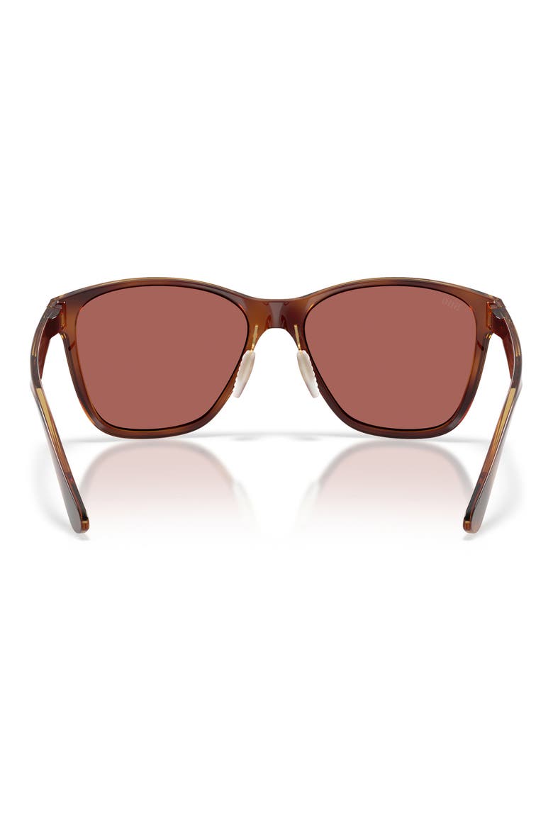 Luna Nueva 57mm Polarized Butterfly Sunglasses, Alternate, color, TORTOISE / GOLD MIRROR 580P