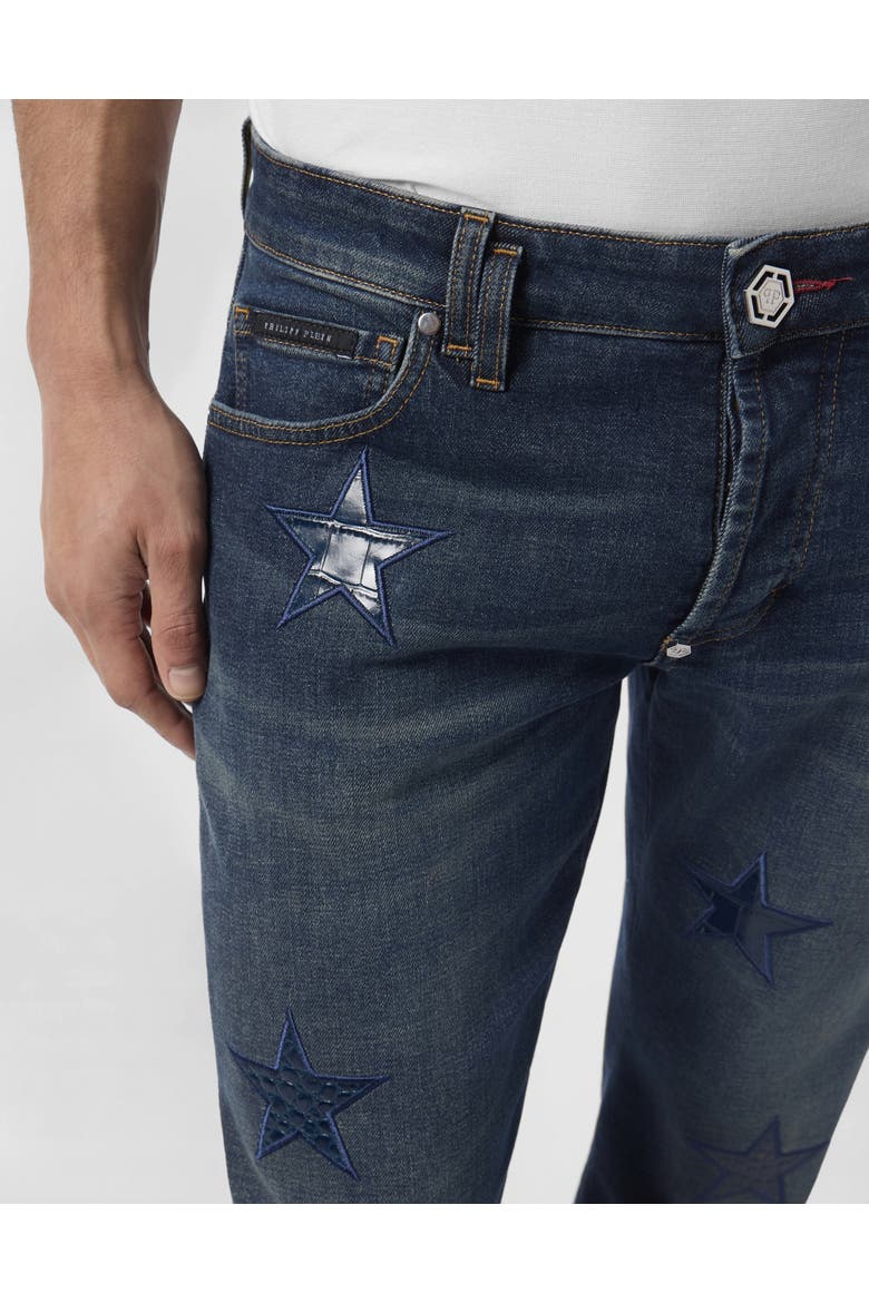 Super Straight Cut Jeans Cocco Stars Men, Alternate, color, texasblue