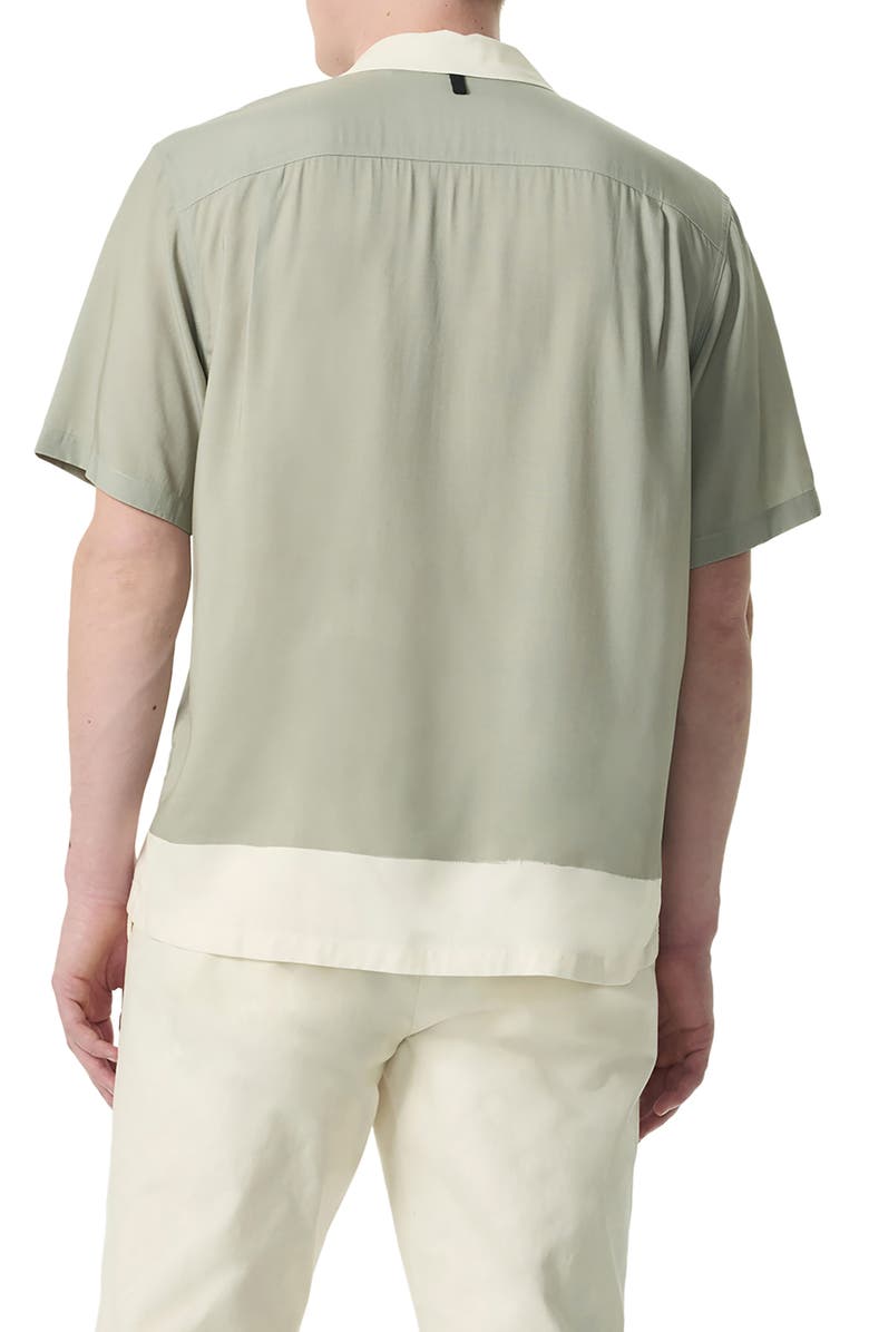 rag & bone Avery Painterly Print Relaxed Fit Camp Shirt, Alternate, color, Tan Anthon