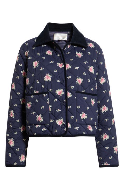 Norinda Ditsy Floral Quilted Water Repellent Jacket
