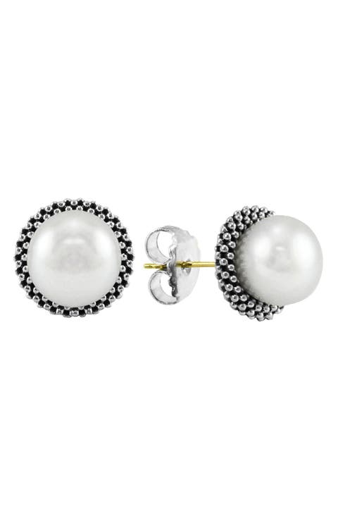 Luna Pearl Stud Earrings