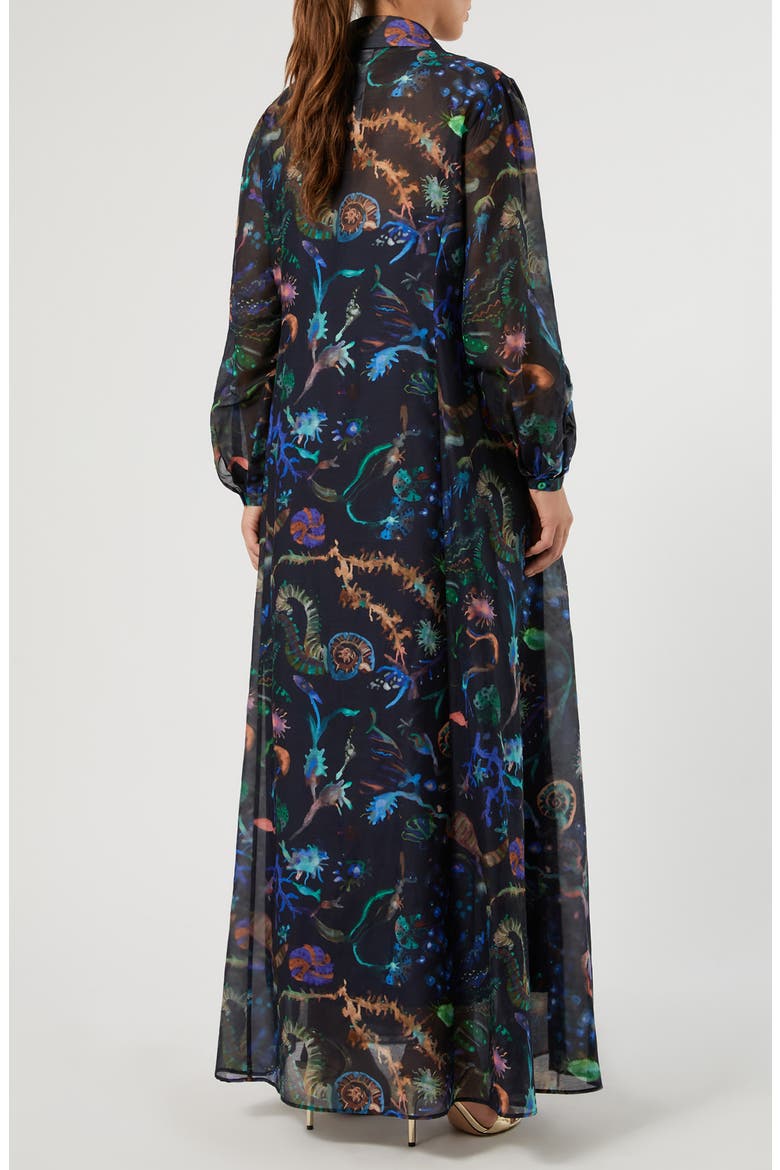 Cotton & Silk Shirtdress, Alternate, color, MIDNIGHT BLUE