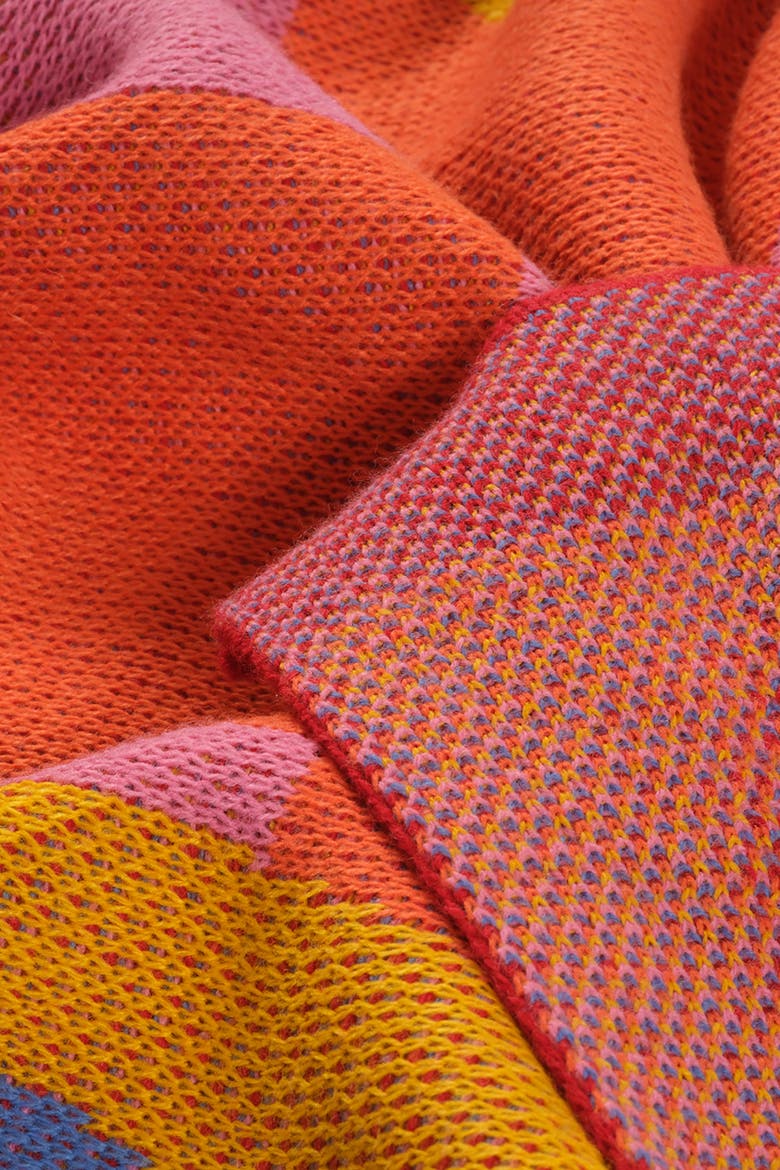 Moda Jacquard Knitted 100% Acrylic Throw 51X67 In Fun, Alternate, color, Pink