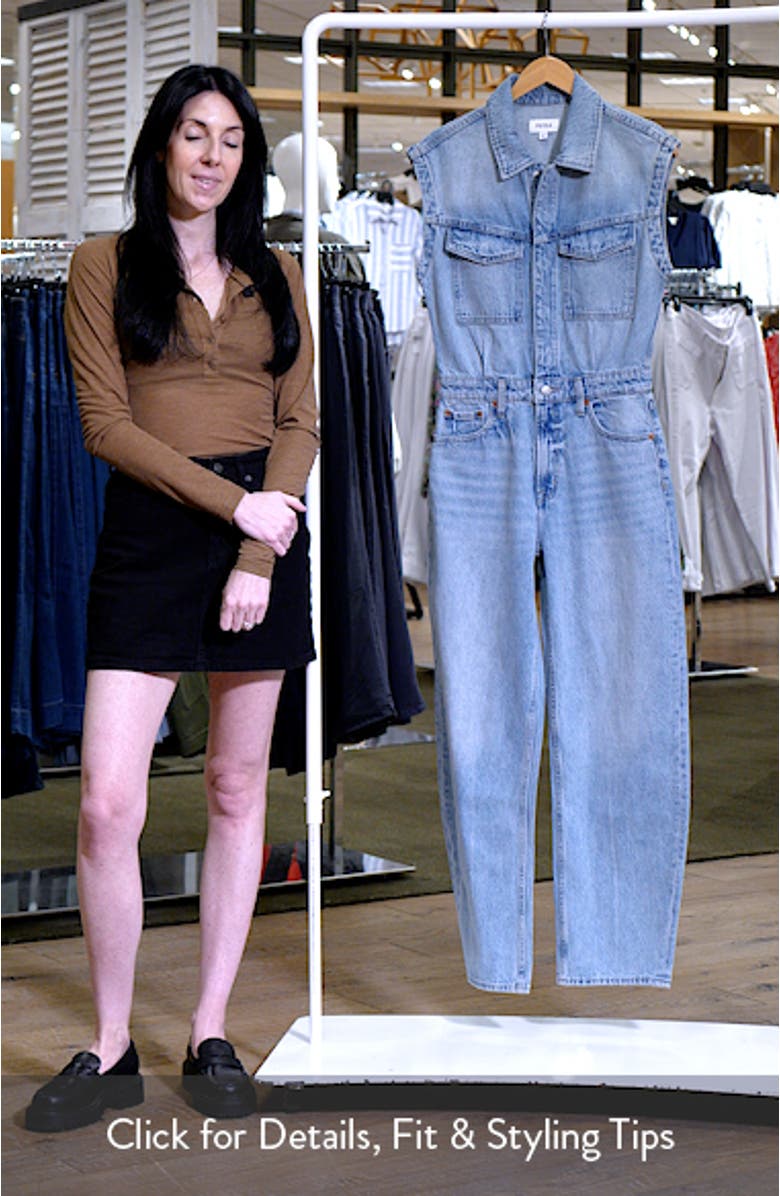 Ace Sleeveless Denim Jumpsuit, sales video thumbnail