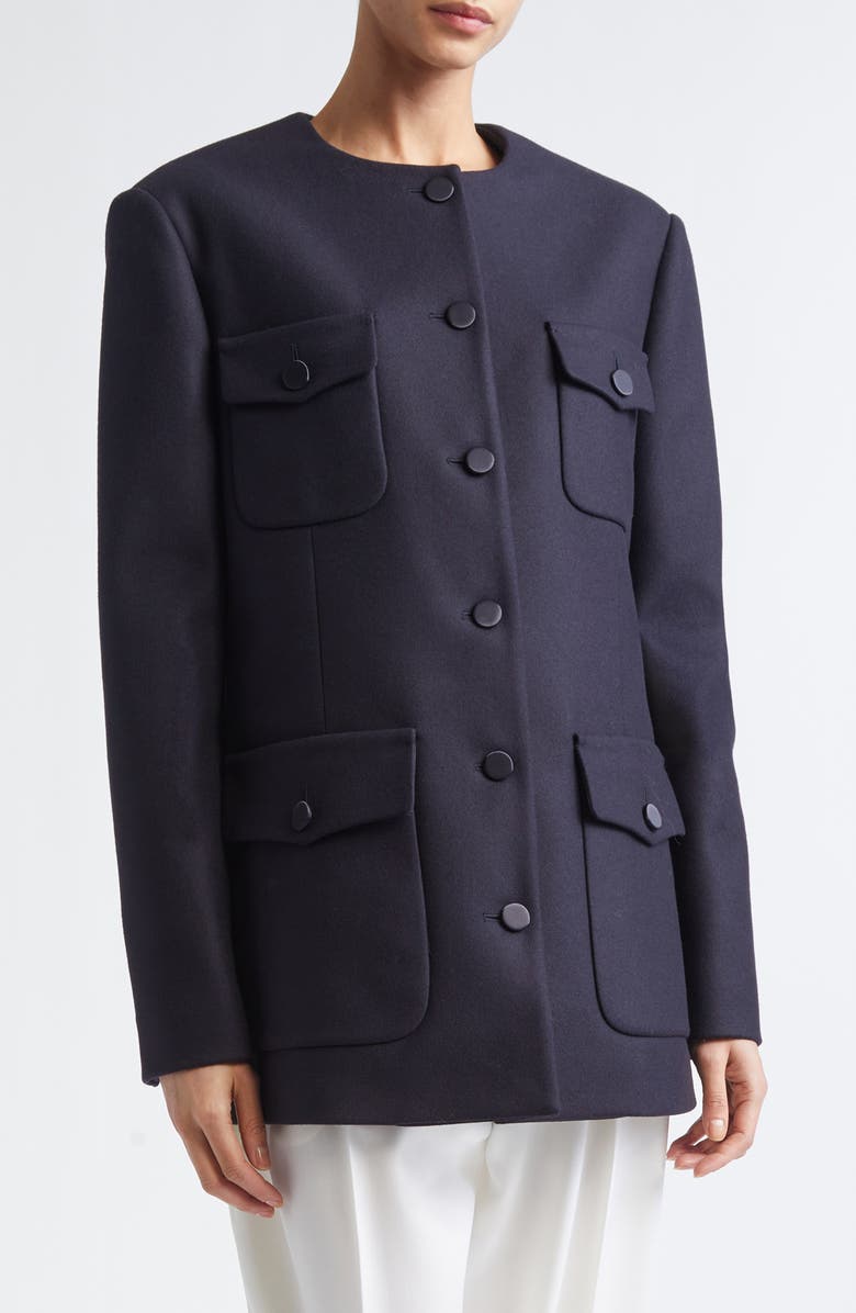 Altuzarra Perry Wool Blend Blazer, Main, color, Navy