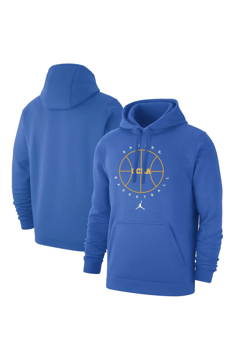 Jordan Brand Men's Jordan Brand Blue UCLA Bruins Basketball Icon Club Fleece Pullover Hoodie, Main, color, Blue