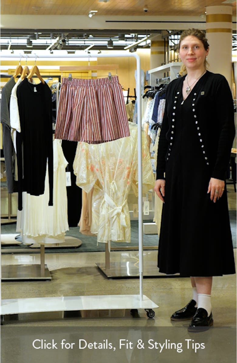 Malena Stripe Cotton Blend Shorts, sales video thumbnail