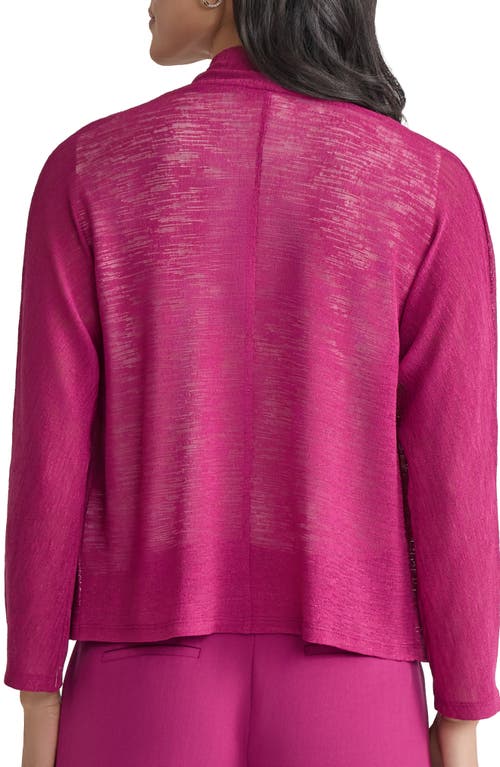 Kasper Dolman Knit Cardigan Sweater In Purple