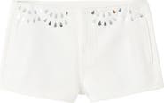 MANGO TEEN Studded Denim Micro Shorts