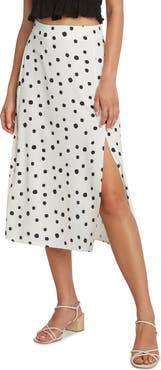 matty m. Dede Polka Dot Midi Skirt