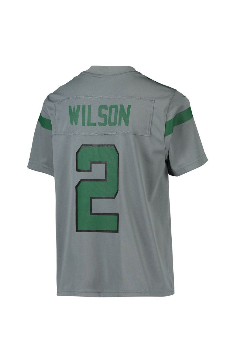 Nike Youth Nike Zach Wilson Gray New York Jets Inverted Team Game Jersey, Alternate, color, 