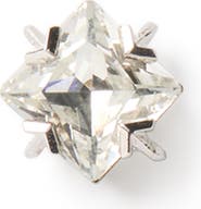 Off-White Men's Silver Bling Square Mono Earring
